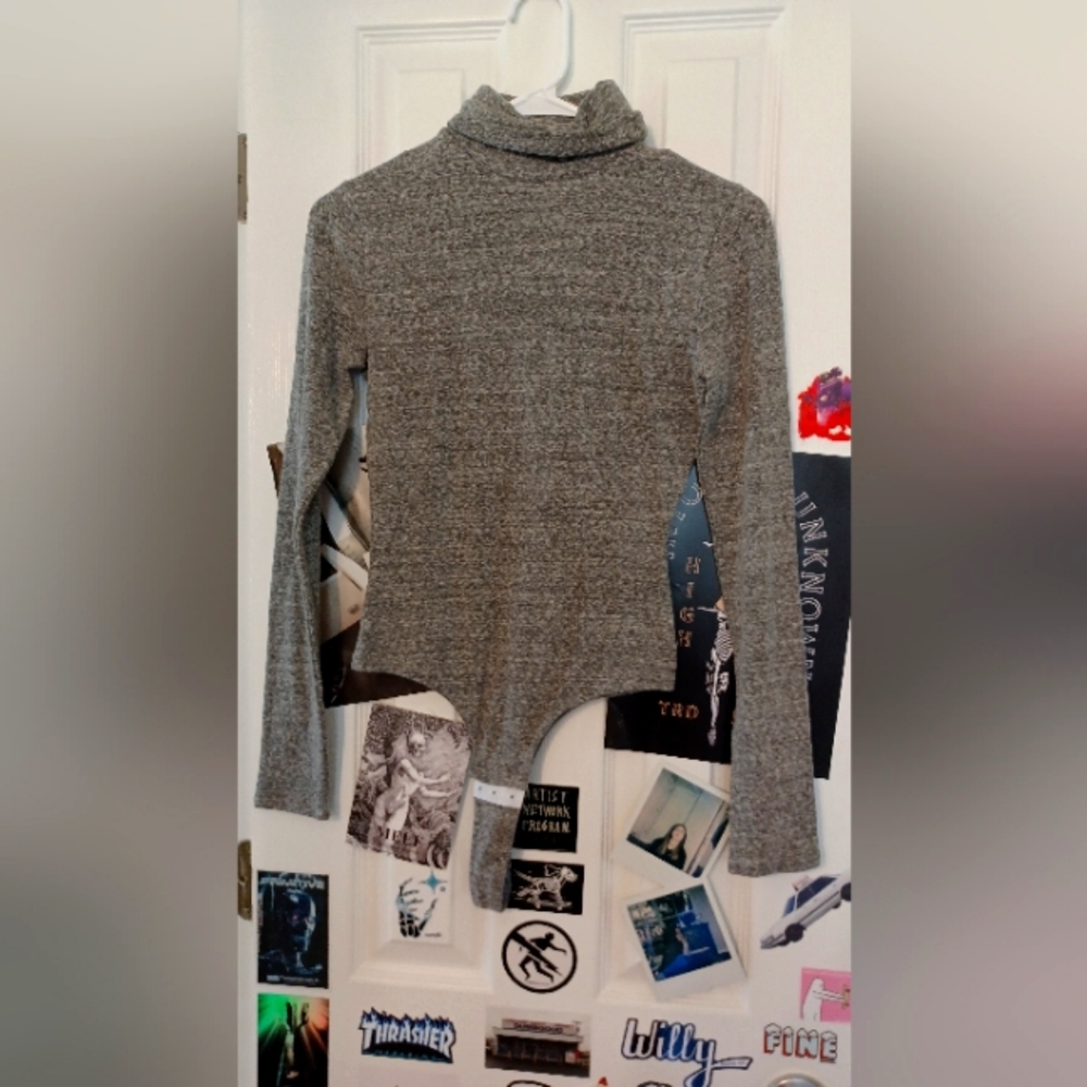 Madewell Turtle-neck thong body suit